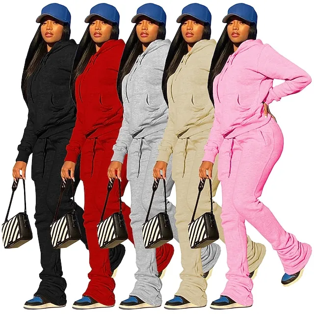 Hoodie Sweatshirt Sweatpants Plain Graphic Sweatsuit For Couple's Men's Women's Adults' Hot Stamping Street Casual Daily